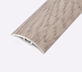 Порог (стык) Русский профиль  разноуровневый ламинированный с дюб, 30*2700 мм, Дуб сильверсайд